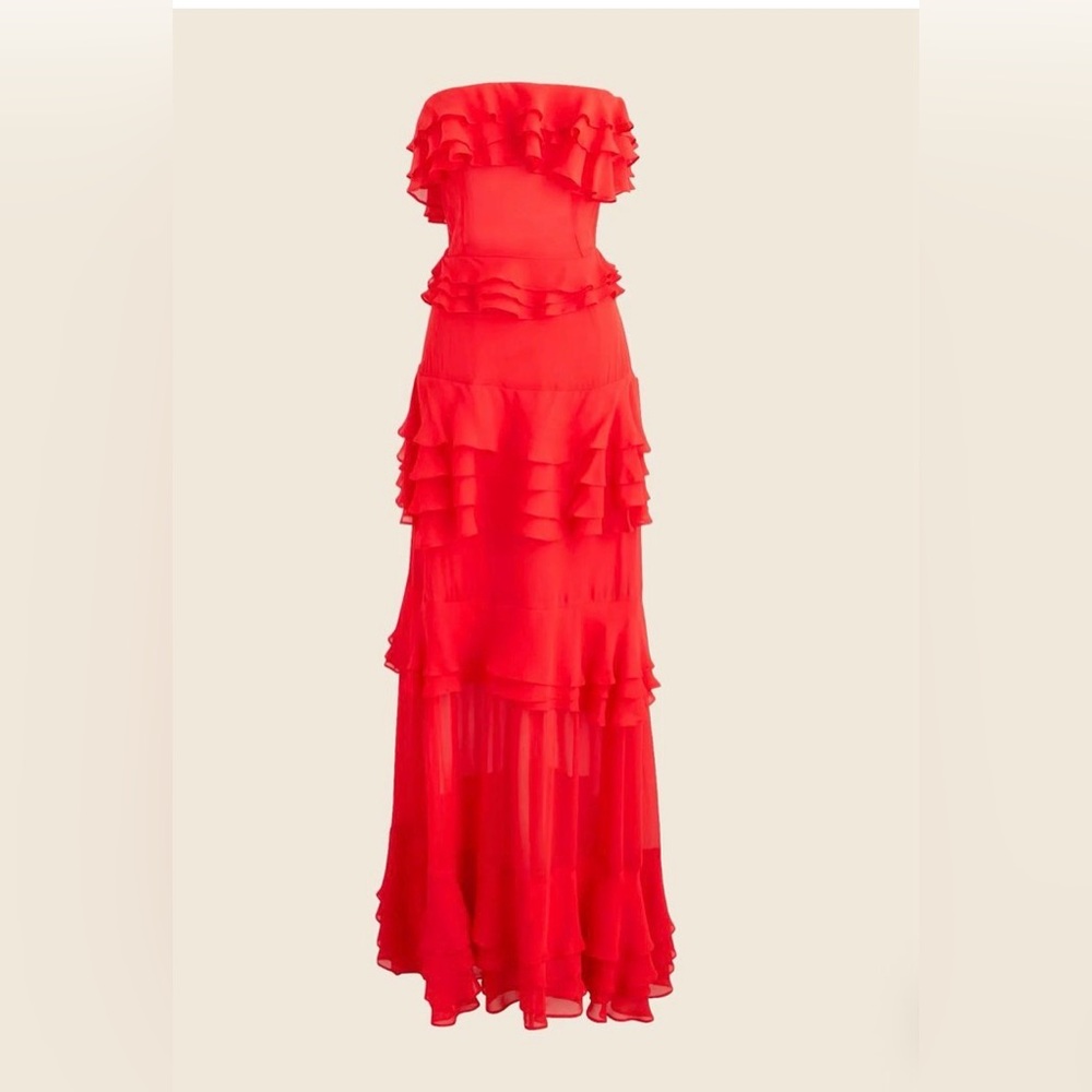 J.Crew Collection Tiered Ruffle Dress - Picture 1 of 1